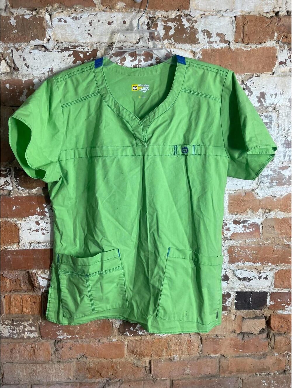Cherokee Workwear Professionals Green Scrub Set Top and Pants Size Medium